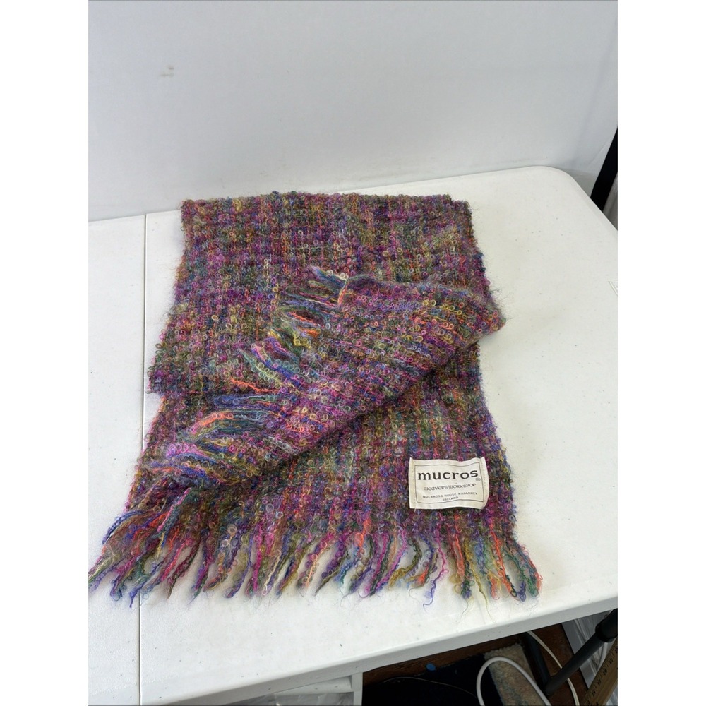 Mucros Weavers Workshop Scarf Ringlets Multicolor Made in Ireland Soft Cheery
